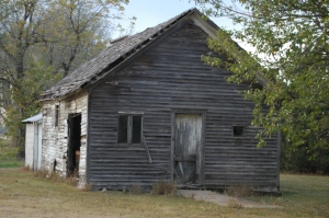 The old schoolhouse at Safe Haven Farm, Haven, KS
